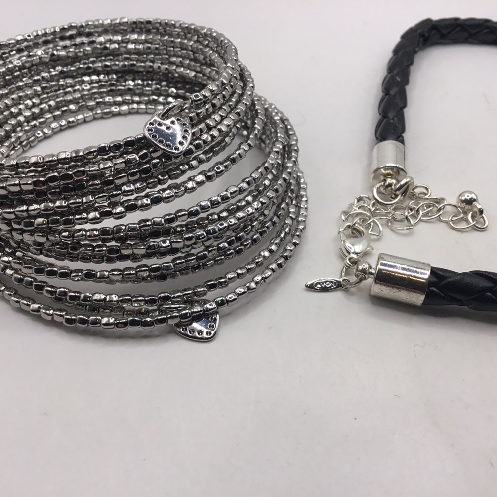 Vintage AVON Etched Heart Locket and STELLA & DOT Bardot Spiral Bracelet 🔥 - Picture 2 of 8